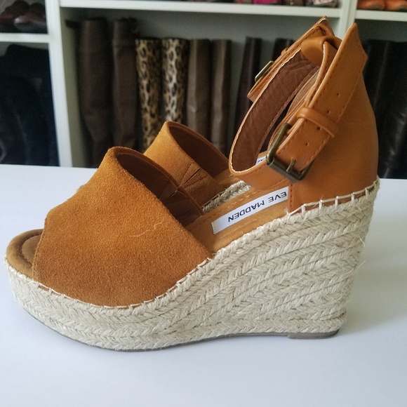 Steve Madden Shoes - Steve Madden Julian Wedge Suede Platform Sandals
